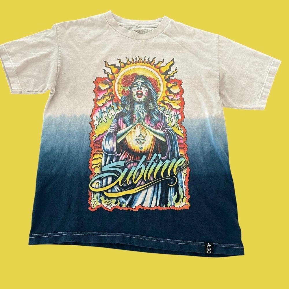 4:20 by Sublime Medium Graphic Tee‎ T shirt Daniel Mercer Art Catholic Mary